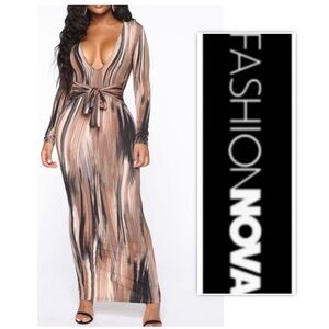 Fashion Nova The Mind Of My Own Maxi Dress